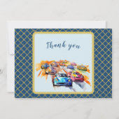 ありがとう フォトボーイ レース 5歳の誕生日 サンキューカード (裏面)