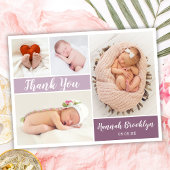 ありがとう フォト コラージュ 誕生 案内ポストカード