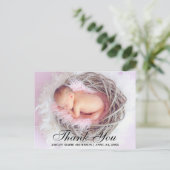 ありがとう フォト 新生児 ポストカード (スタンド正面)