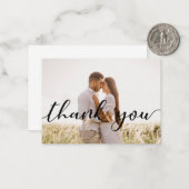 ありがとう フォント体 結婚式 写真 メモ カード (正面/裏面インサイチュ)