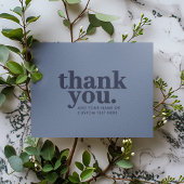 ありがとう フラットカード | ミニマル ブルーとネイビー サンキューカード