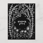 ありがとう フラワーフィールドのスケッチイラスト ポストカード (正面)