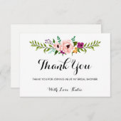 ありがとう - フラワー クラウン サンキューカード (正面/裏面)