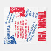 ありがとう フリースブランケット (正面(横))