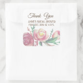 ありがとう、フローラブライダルシャワーシール スクエアシール (バッグ)