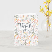 ありがとう フローラル カトリン レッグ グリーティング カード (黄色い花)