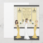 ありがとう、ブライズメイド 招待状 (正面/裏面)