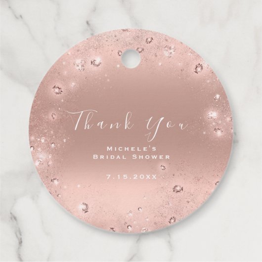 ありがとう ブライダルシャワー スイート16 ブラッシュ コンフェッティ フェイバータグ (裏面)