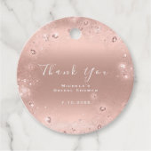 ありがとう ブライダルシャワー スイート16 ブラッシュ コンフェッティ フェイバータグ (正面)