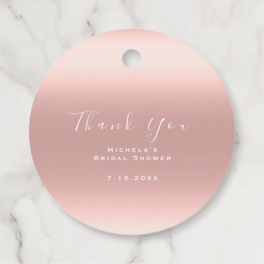 ありがとう ブライダルシャワー スウィート 16 オンブレ ブラッシュ フェイバータグ (裏面)