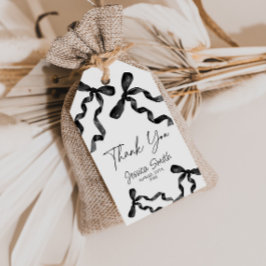 ありがとう ブラックリボン ギフトタグ