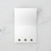 ありがとう ブラック イエロー フラワー サンキューカード (内部)