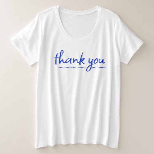 ありがとう プラスサイズTシャツ (デザイン正面)