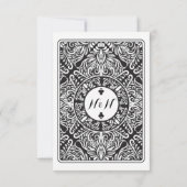 ありがとう プレイカード キング クイーン エース クラブ 招待状 (裏面)