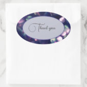 「ありがとう」ベリースパークルステッカー 楕円形シール (バッグ)