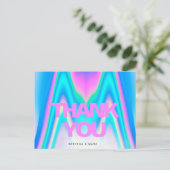 ありがとう ホログラフィック イリデセント Y2K ポストカード (スタンド正面)