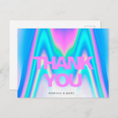 ありがとう ホログラフィック イリデセント Y2K ポストカード (正面/裏面)