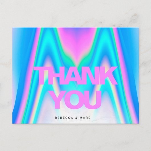 ありがとう ホログラム イリデセント Y2K ポストカード (正面)