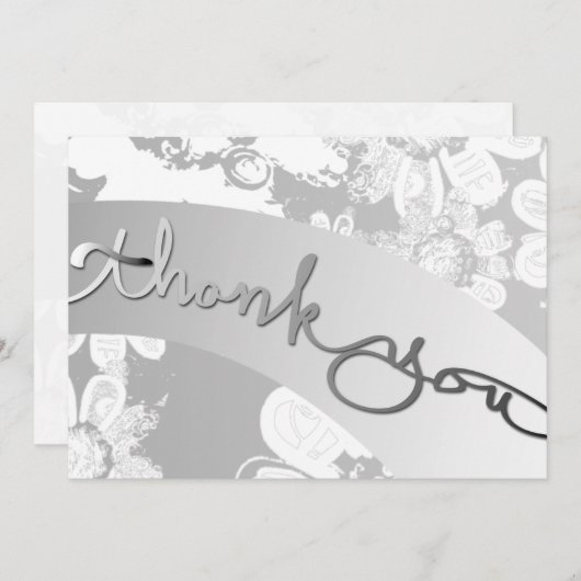 「ありがとう！」 ホワイトフローラ(&G) サンキューカード (正面/裏面)