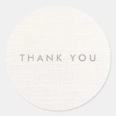 ありがとう ホワイトリネン（画像） ラウンドシール (正面)