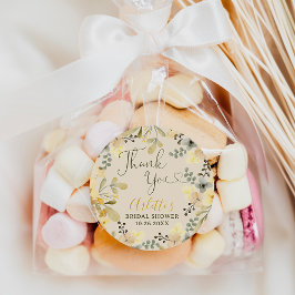 ありがとう ボヘミアンフラワーのオータムチックなブライズシャワー ラウンドシール