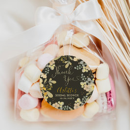 ありがとう ボホ フラワル オートム チック ブライズシャワー ラウンドシール