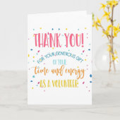 ありがとう ボランティア カード (黄色い花)