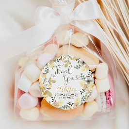 ありがとう ボーホー フラワーズ オータム シック ブライズシャワー ラウンドシール