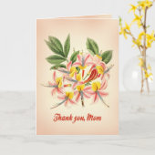 ありがとう、ママピンクシャクシャクナゲフローラ カード (黄色い花)