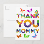 ありがとう ママ カラフル ポストカード (正面/裏面)