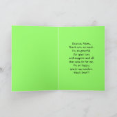 ありがとう、ママ、リリー・オブ・ザ・バレー サンキューカード (内部)