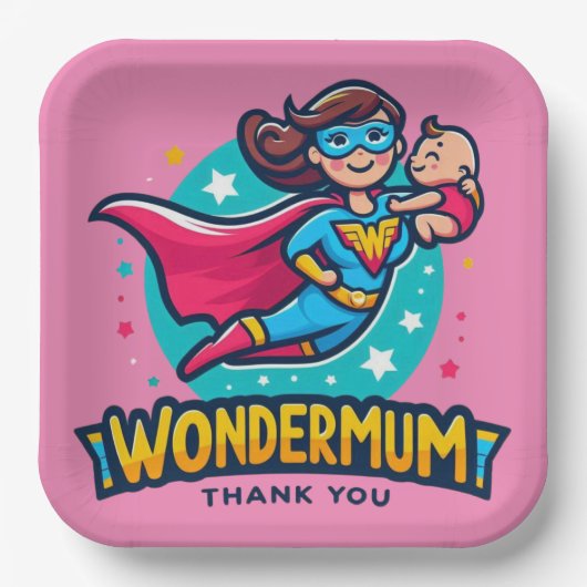 ありがとう ママ！Tシャツ ペーパープレート (正面)