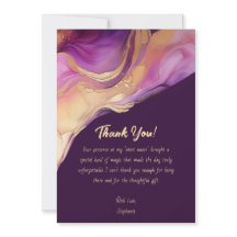 ありがとう - モダンアブストラクト パープル ピンク ゴールド -