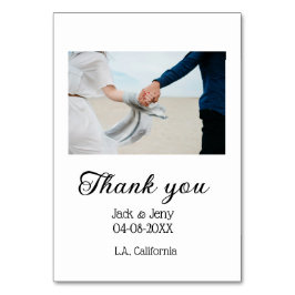 ありがとう モダン シンプル ウェディング カップル 名前 メッセージ テーブルナンバー