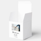 ありがとう モダン シンプル ウェディング カップル 名前 メッセージ フェイバーボックス (オープン)