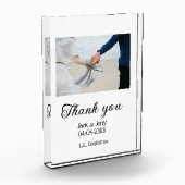 ありがとう モダン シンプル ウェディング カップル 名前 メッセージ フォトブロック (左)