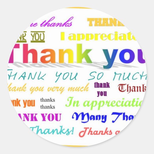 ありがとう ラウンドシール (正面)
