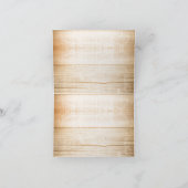 ありがとう ラスティック ウッド ウェディング カード (内部)