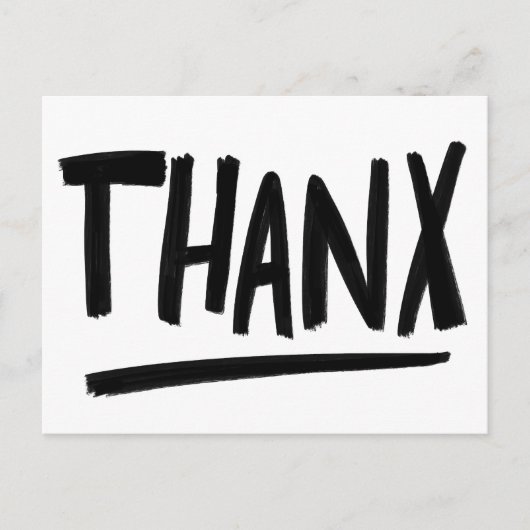 ありがとう ラフな筆致 サンキュー オーダーメイド ポストカード (正面)