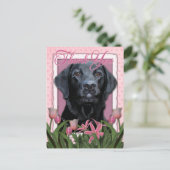 ありがとう – ラブラドール – 黒 – ゲージ ポストカード (スタンド正面)