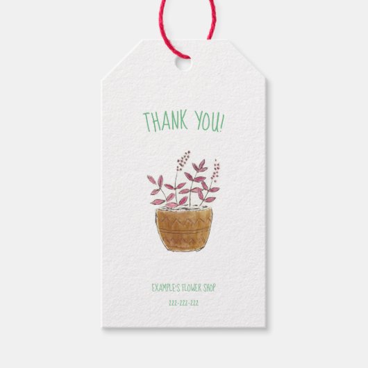 ありがとう!ラベルフローリスト花屋 ギフトタグ (正面)