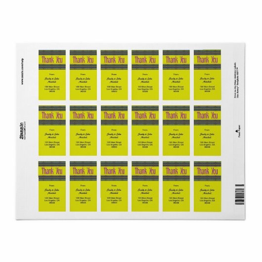 ありがとう ラベル (フルシート)