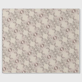 「ありがとう」ラベンダーのハート淡い色の ラッピングペーパー (フラット)