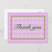 ありがとう～リボンハート紫～ ポストカード (正面/裏面)