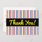 ありがとう + リンクインスパイアアイスホッケー競技場は縞で飾ります ポストカード (正面/裏面)