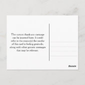 ありがとう + リンクインスパイアアイスホッケー競技場は縞で飾ります ポストカード (裏面)