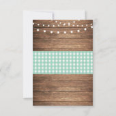 ありがとう レトロカード 木 ミント チェック 結婚式 BBQ 招待状 (裏面)