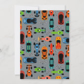 ありがとう レースカー バースデーパーティー キッズ カーズ サンキューカード (裏面)