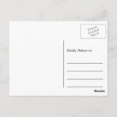 ありがとう – ロマンチックなシックなフローラ 包まれた ポストカード (裏面)