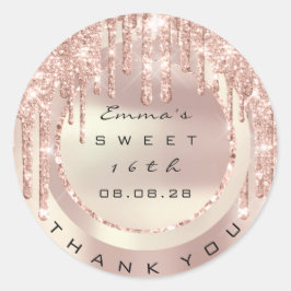 ありがとう ローズ ドリップス スウィート 16th グリッター 15th スパーク ラウンドシール